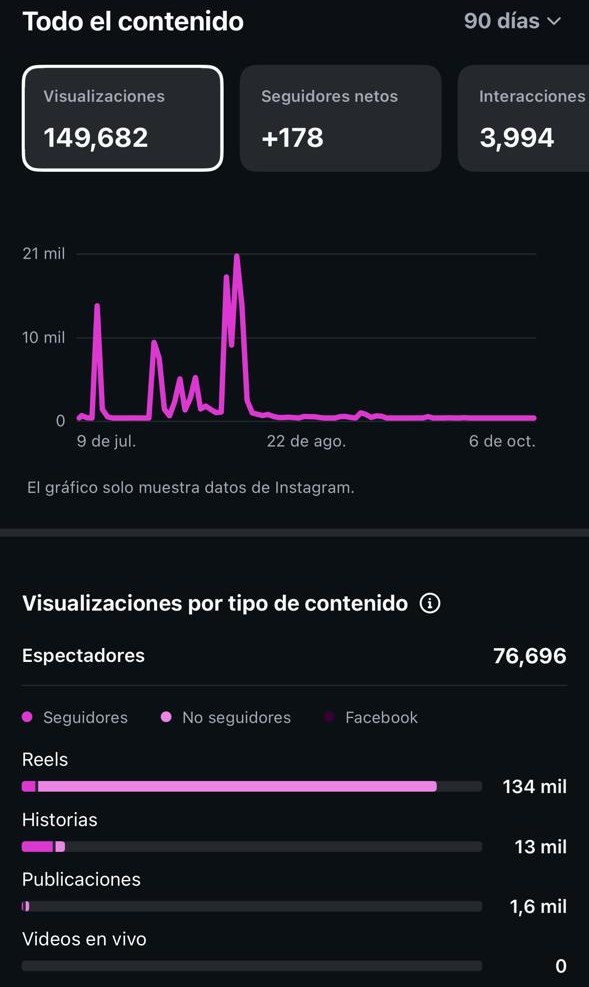 Resumen de 90 días en Instagram